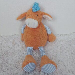 Animal Adventure Pig Orange Blue Mohawk Plush 16" Stuffed